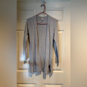 Women's Gray Open Front Cardigan